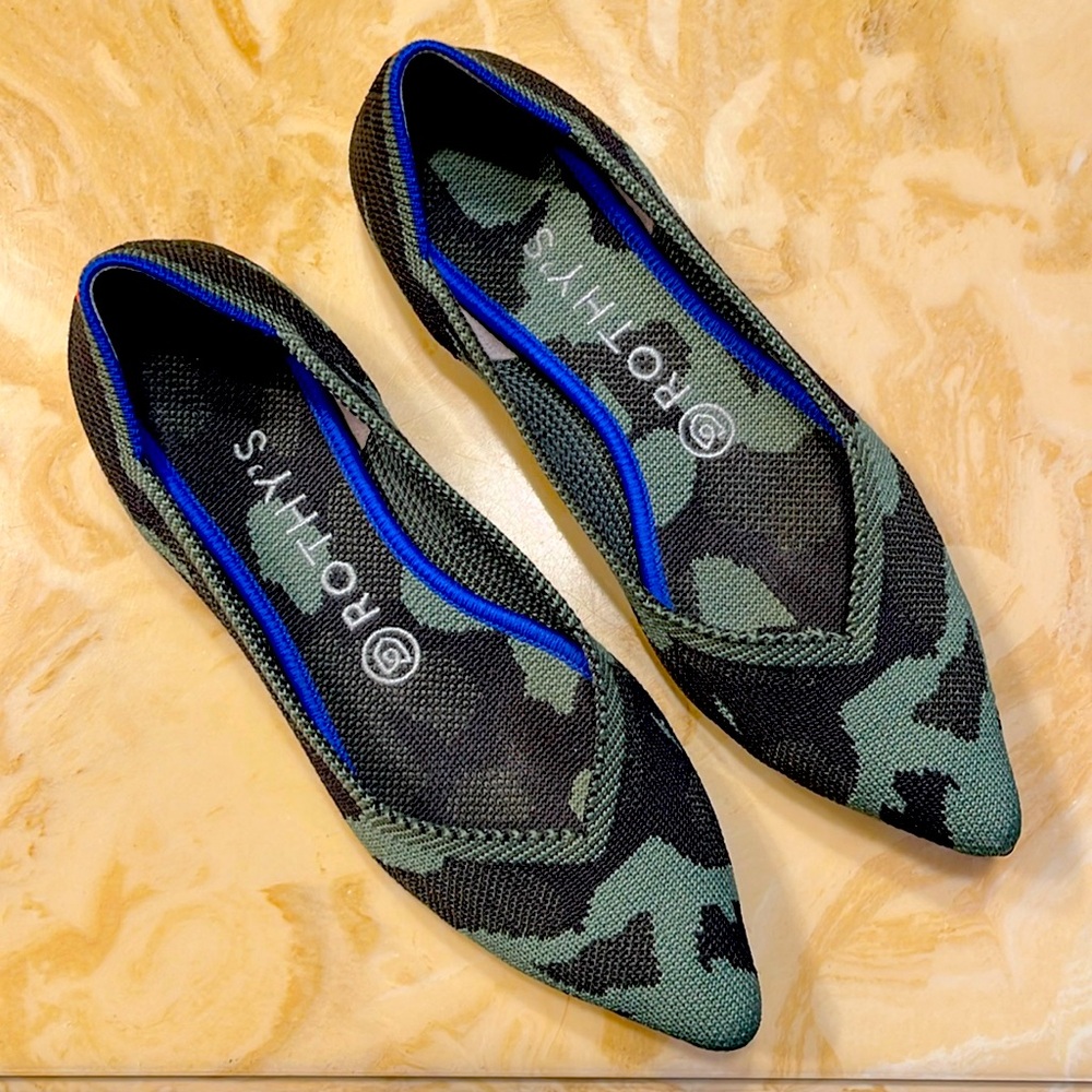 Rothy’s 7.5 Women’s Flats in Olive Camo